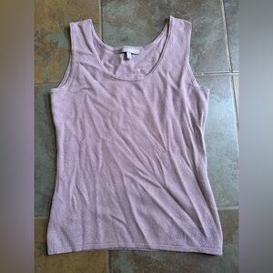 Neiman Marcus Cashmere Collection 100% Cashmere Tank Top Lavendar Size M